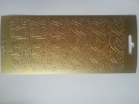 Sticker menu goud