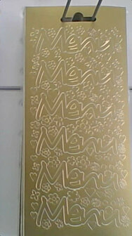 Sticker menu goud