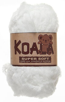 Koala nep bont fluffy garen wit