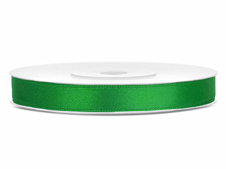 Satijn lint 12mm donkergroen (per meter)