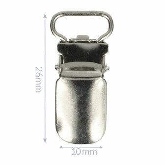 Babyclips 10mm zilver