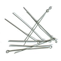 Zakje eyepins kettelstiften 45 mm (100) zilver