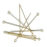 Zakje eyepins kettelstiften 45 mm (100) Goud 