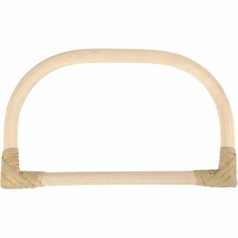 Handvat hout tas, afm 15,5x9 cm (1 paar/2 stuk)