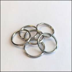 Keyrings 15 mm (10x in zakje) zilverkleurig