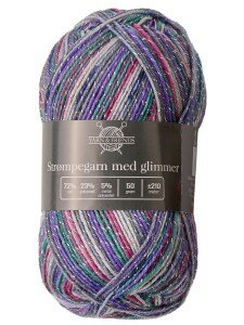 Sokkengaren str&oslash;mpegarn glitter 013 lila