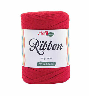 Ribbon textiel tshirt garen rood