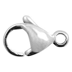  ROESTVRIJ STALEN (RVS) STAINLESS STEEL ONDERDELEN KARABIJNSLOT 13MM ANTIEK ZILVER