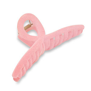  Haaraccessoires haarklem velvet roze 11x5cm