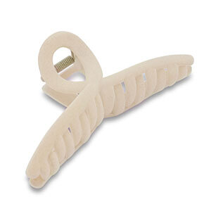  Haaraccessoires haarklem velvet wit 11x5cm