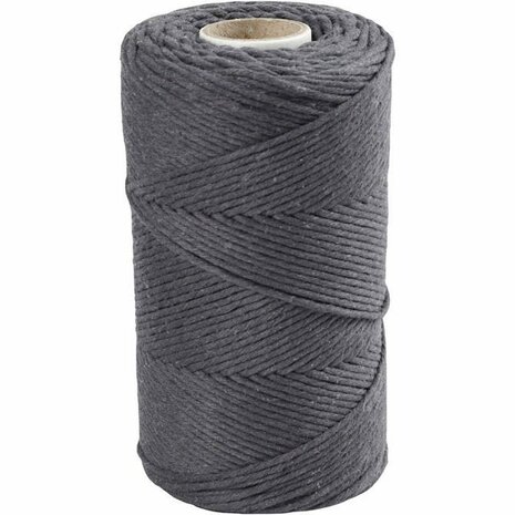 Macram&eacute; koord 2mm grijs
