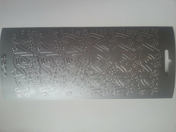 Sticker menu zilver