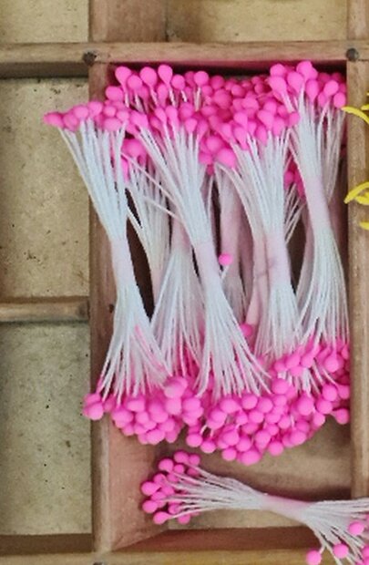 meeldraden roze rond