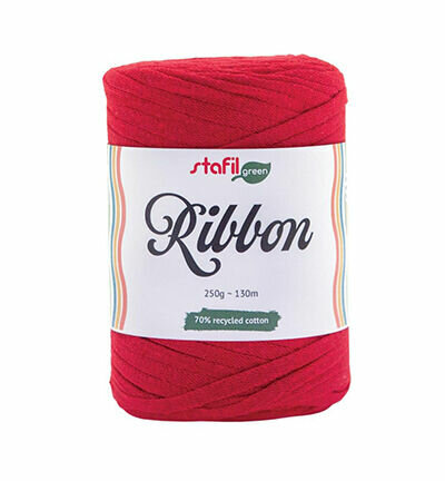 Ribbon textiel tshirt garen rood